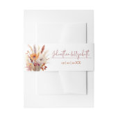 Herfst Boho bloemenbruiloft | Wit Uitnodigingen Wikkel (Voorkant Voorbeeld)