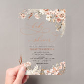 Herfst Boho Bloemengender-neutrale babyshower Acryl Uitnodigingen (Insitu (Draagbaar))