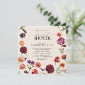 Herfst Boho bloementuin Terracotta Vrijgezellenfee Kaart (Staand voorkant)