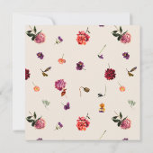 Herfst Boho bloementuin Terracotta Vrijgezellenfee Kaart (Achterkant)