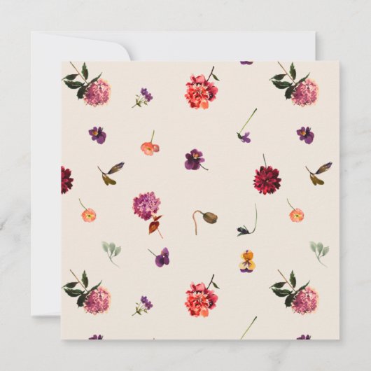 Herfst Boho bloementuin Terracotta Vrijgezellenfee Kaart (Achterkant)