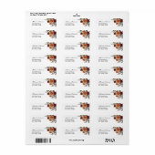 Herfst Boho Bloemige Bruidsmeisjesfeest Retour Etiket (Full Sheet)