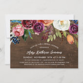 Herfst Boho Blooms Bridal Shower Uitnodiging (Voorkant)