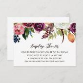 Herfst Boho Blooms Display Douche Geen Gift Wrap Informatiekaartje (Voorkant / Achterkant)