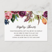 Herfst Boho Blooms Display Douche Geen Gift Wrap Informatiekaartje (Voorkant)