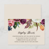 Herfst Boho Blooms Display Douche Geen Gift Wrap Informatiekaartje (Voorkant / Achterkant)