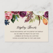 Herfst Boho Blooms Display Douche Geen Gift Wrap Informatiekaartje (Voorkant)