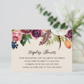 Herfst Boho Blooms Display Douche Geen Gift Wrap Informatiekaartje (Staand voorkant)