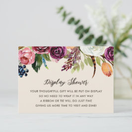 Herfst Boho Blooms Display Douche Geen Gift Wrap Informatiekaartje