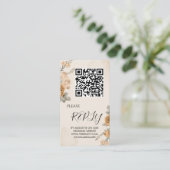 Herfst Boho Blooms | Modern Huwelijksverblijf Kaar Informatiekaartje (Staand voorkant)