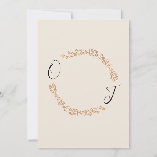 Herfst Boho Blooms | Moderne bruiloft uitnodiging (Achterkant)