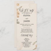 Herfst Boho Blooms | Moderne huwelijksprogramma's Menu (Voorkant / Achterkant)