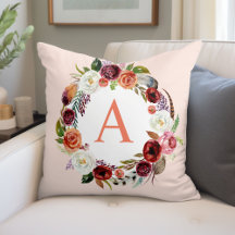 Herfst Boho Blooms Monogram