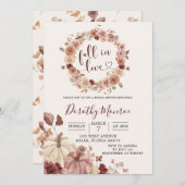 Herfst Boho Blush en Marsala Bloemenkurk Bad  Kaart (Voorkant / Achterkant)