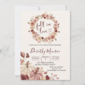 Herfst Boho Blush en Marsala Bloemenkurk Badkamer  Kaart (Voorkant)