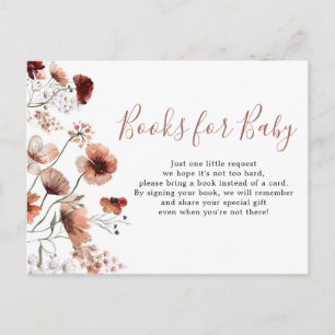 Herfst Boho-boeken voor baby Uitnodiging Briefkaart