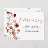 Herfst Boho-boeken voor baby Uitnodiging Briefkaart (Voorkant / Achterkant)
