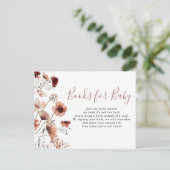 Herfst Boho-boeken voor baby Uitnodiging Briefkaart (Staand voorkant)
