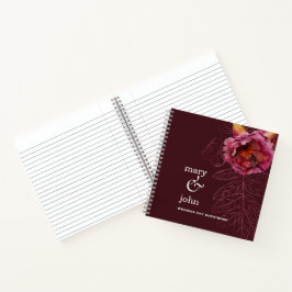 Herfst Boho Bourgondië Roos Tracery Gastboek Notitieboek