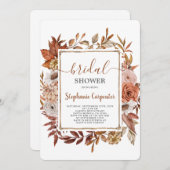 Herfst Boho Bridal Shower Kaart (Voorkant / Achterkant)