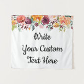 Herfst Boho Bruiloft Achtergrond Foto Booth Prop D Wandkleed (Voorkant (horizontaal))