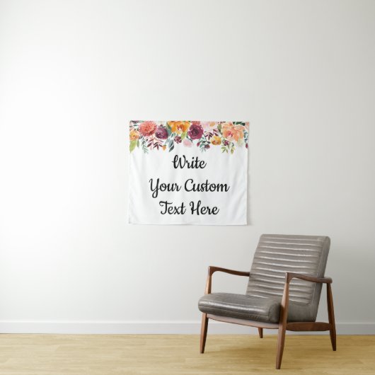 Herfst Boho Bruiloft Achtergrond Foto Booth Prop D Wandkleed (In Situ (horizontaal))