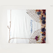 Herfst Boho Bruiloft Foto Booth Achtergrond Wandkleed (Voorkant (horizontaal))