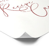 Herfst Boho Bruiloft Recept Kaarten Poster (Hoek)