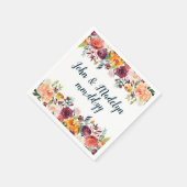 Herfst Boho bruiloft serviette gepersonaliseerde b Servet (Hoek)