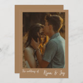 Herfst/Boho bruiloft uitnodiging (Voorkant / Achterkant)