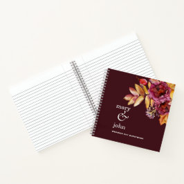 Herfst Boho Burgundy Roos Gastboek Notitieboek