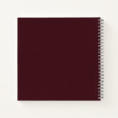 Herfst Boho Burgundy Roos Gastboek Notitieboek (Achterkant)