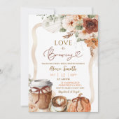 Herfst Boho Coquette Pompoen Tea Party Vrijgezelle Kaart (Voorkant)