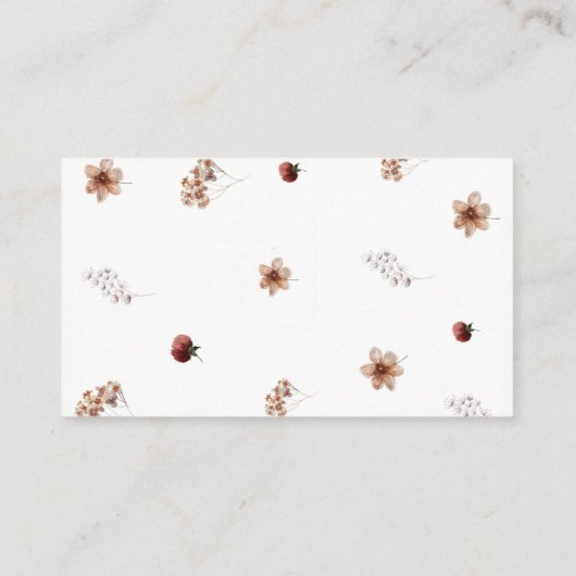 Herfst Boho Diaper Raffle Kaart (Achterkant)