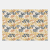 Herfst Boho en Boheemse bladeren Inpakpapier Vel (Voorkant)