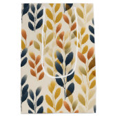 Herfst Boho en Boheemse bladeren Medium Cadeauzakje (Achterkant)