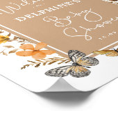 Herfst Boho Fairy Wildflower Baby shower Welkom Poster (Hoek)