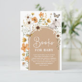 Herfst Boho Fairy Wildflower Boeken voor Baby show Informatiekaartje (Staand voorkant)