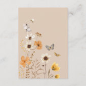 Herfst Boho Fairy Wildflower Boeken voor Baby show Informatiekaartje (Achterkant)