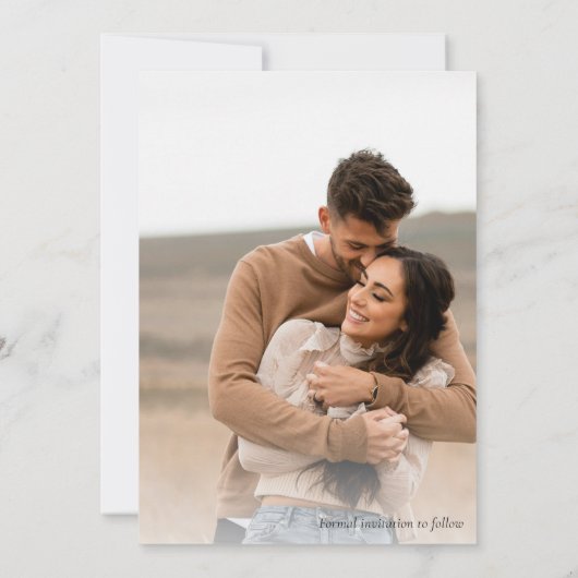 Herfst Boho Floral Bewaar de datum fotokaart Save The Date (Achterkant)