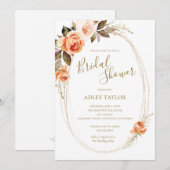 Herfst Boho Floral Bridal Shower Kaart (Voorkant / Achterkant)