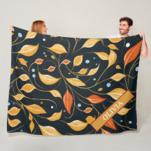 Herfst Boho Floral Leaf Custom Design