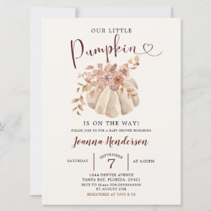 Herfst Boho Floral White pomkin is onderweg naar d Kaart