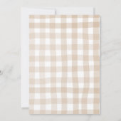 Herfst Boho Gingham Pompoen Baby Shower Uitnodigin Kaart (Achterkant)