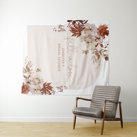 Herfst boho herfst in liefde bruids-shower wandtap wandkleed (In Situ (horizontaal))