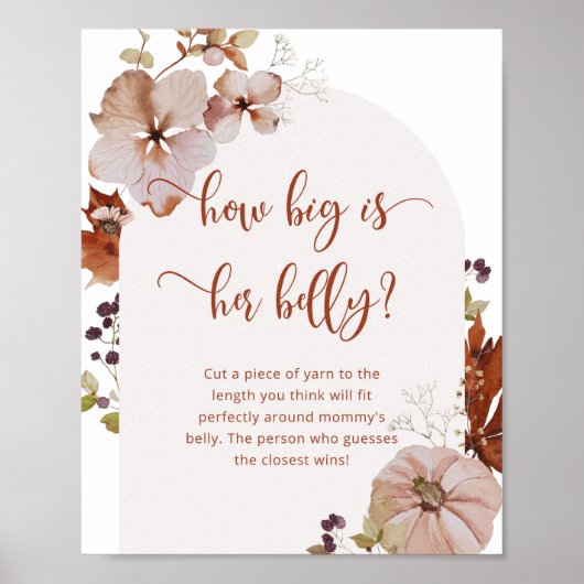 Herfst boho hoe groot is het poster van mama's bui (Voorkant)