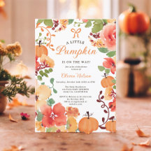 Herfst Boho Kleine pompoen bloemenbaby shower