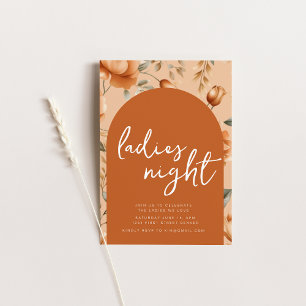 Herfst Boho Ladies Night Party Uitnodiging
