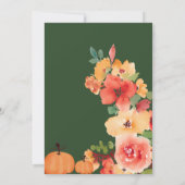 Herfst Boho Little pompoen groen bloemenbaby showe Kaart (Achterkant)