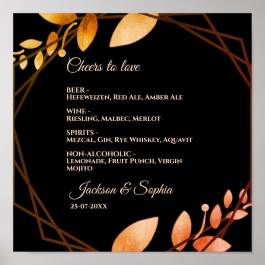 Herfst boho Modern Eenvoudige botanische elegantie Poster (Voorkant)